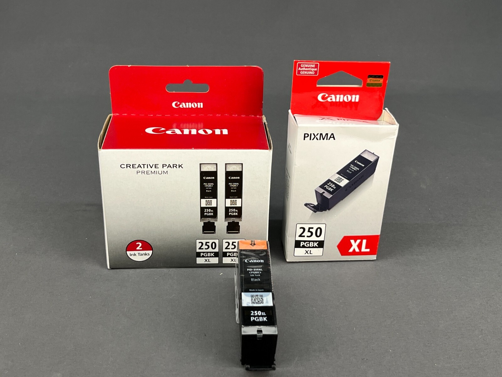 4 Canon Creative Park Premium Black Ink Cartridges 250XL PGBK New and Sealed