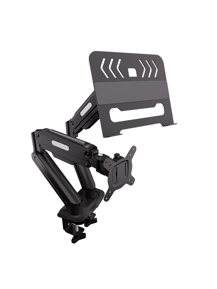 Monitor and Laptop Mount, Monitor Arm with Vented Tray for 13 to 32 LCD Comput
