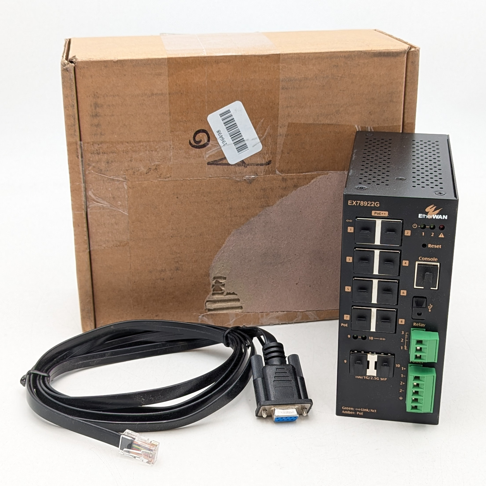 EtherWAN EX78900G Series Hardened Managed 8-Port Gigabit (EX78922G-0BT) Black