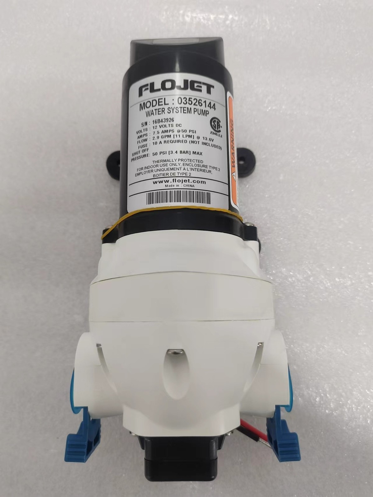 1pcs FLOJET Water Pump Electric Diaphragm Pump 03526144 12V7.5A