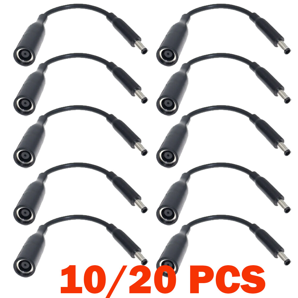 10/20pcs DC 7.4mm to 4.5mm AC Adapter Charging Converter Cable For HP/Dell