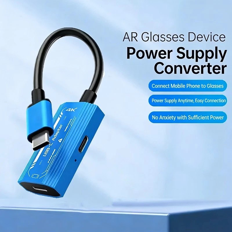 USB-C 3.2 4K@60Hz Adapter with PD100W for AR Glasses Portable Monitor
