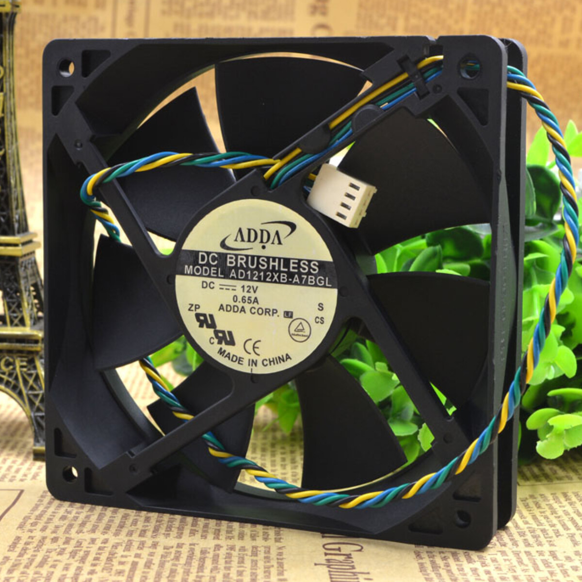 ADDA AD1212XB-A7BGL 12V 0.65A 12CM 12025  PWN Industrial Chassis Cooling Fan