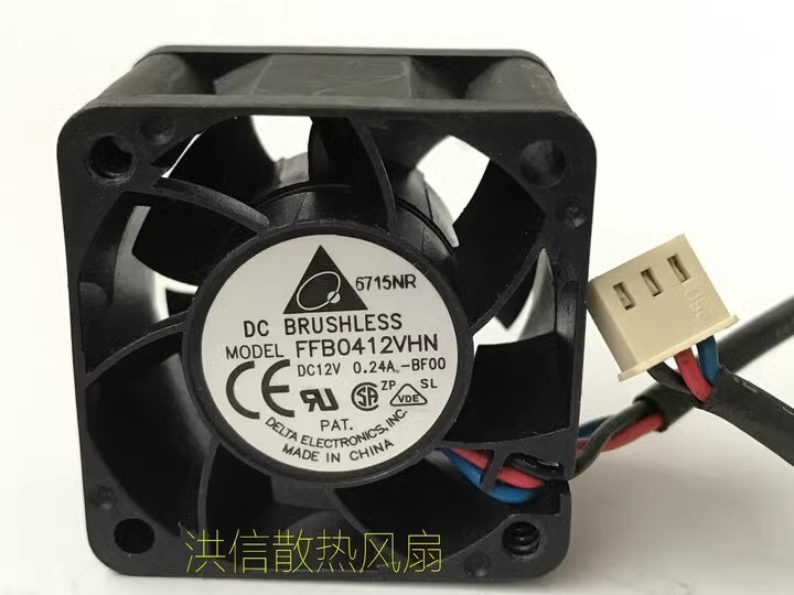 Delta FFB0412VHN-BF00 4028 DC12V 0.24A 40*28MM 3-Pin Silent Cooling Fan
