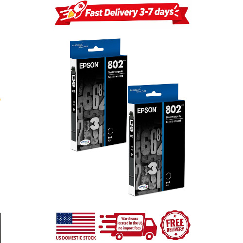 2 pack Epson 802, black Ink Cartridge