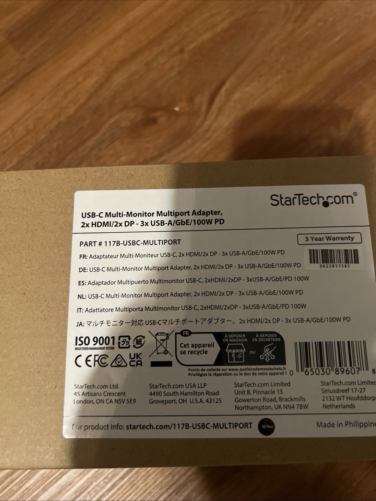 USB-C Multi-monitor Multiport Adapter, 2x HDMI/2x DP-3x USB-A/GbE/100W PD