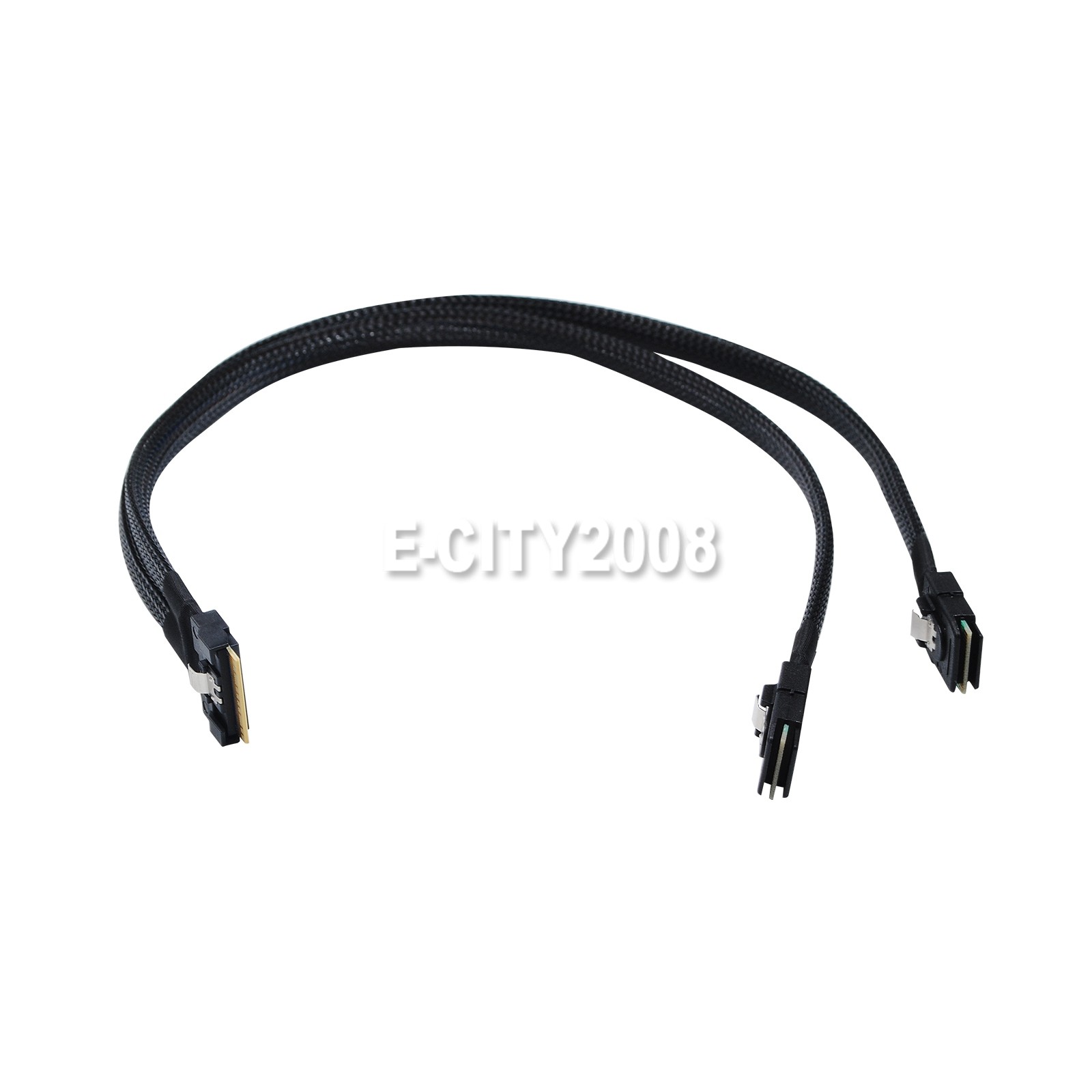 SFF-8654 8i Slim SAS to 2 Ports SFF-8087 Mini SAS Cable 50CM