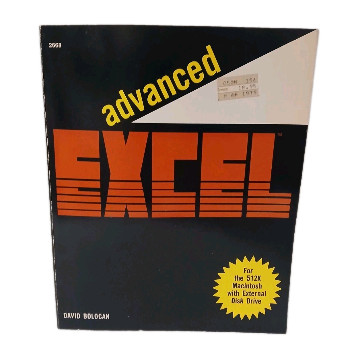 Advanced EXCEL David Bolocan 1986 Vintage Macintosh 512K Computer Tech Book