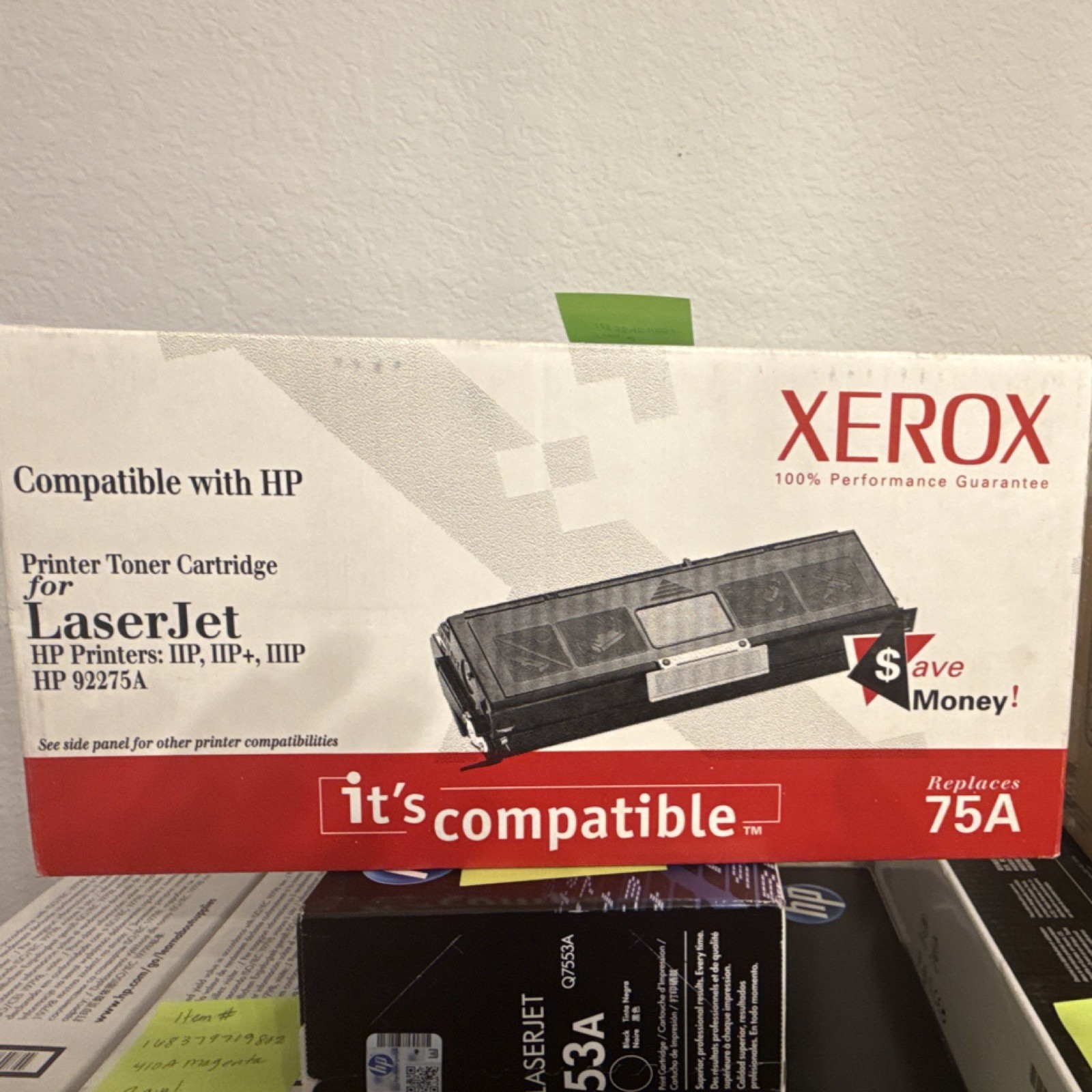 Xerox 75A Black Laser Toner Cartridge for HP LaserJet IIP IIP+ IIIP LBPIV LX
