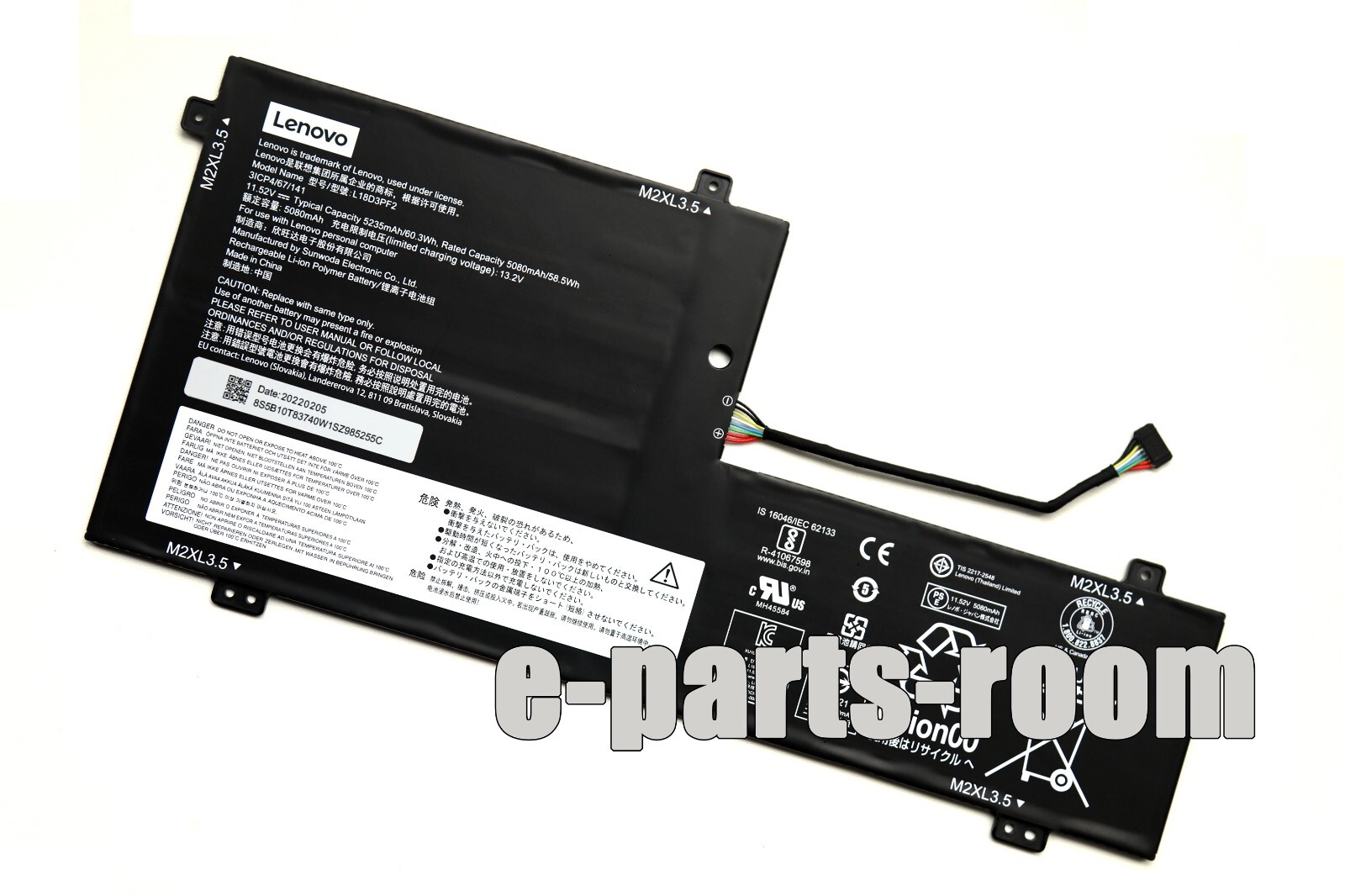 Genuine L18D3PF2 L18M3PFA Battery for Lenovo Yoga C740-15 C740-15IML 5B10T83739