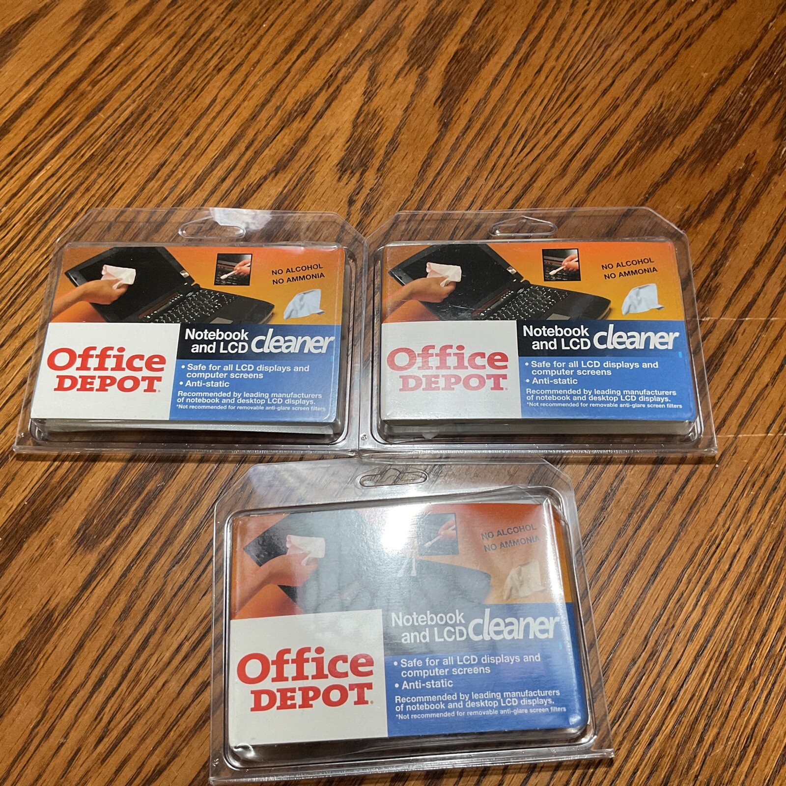 Office Depot Notebook & LCD Cleaning Safe For All Screens Lot Of 3 New