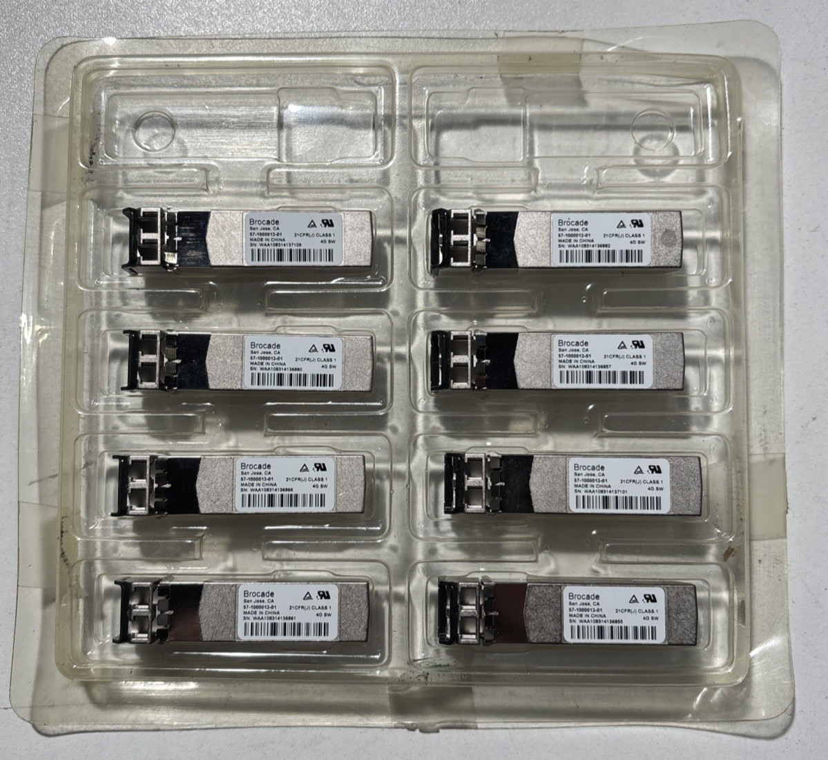 LOT 8 NEW Brocade 57-1000013-01 4G SW 21CFR(J) CLASS 1