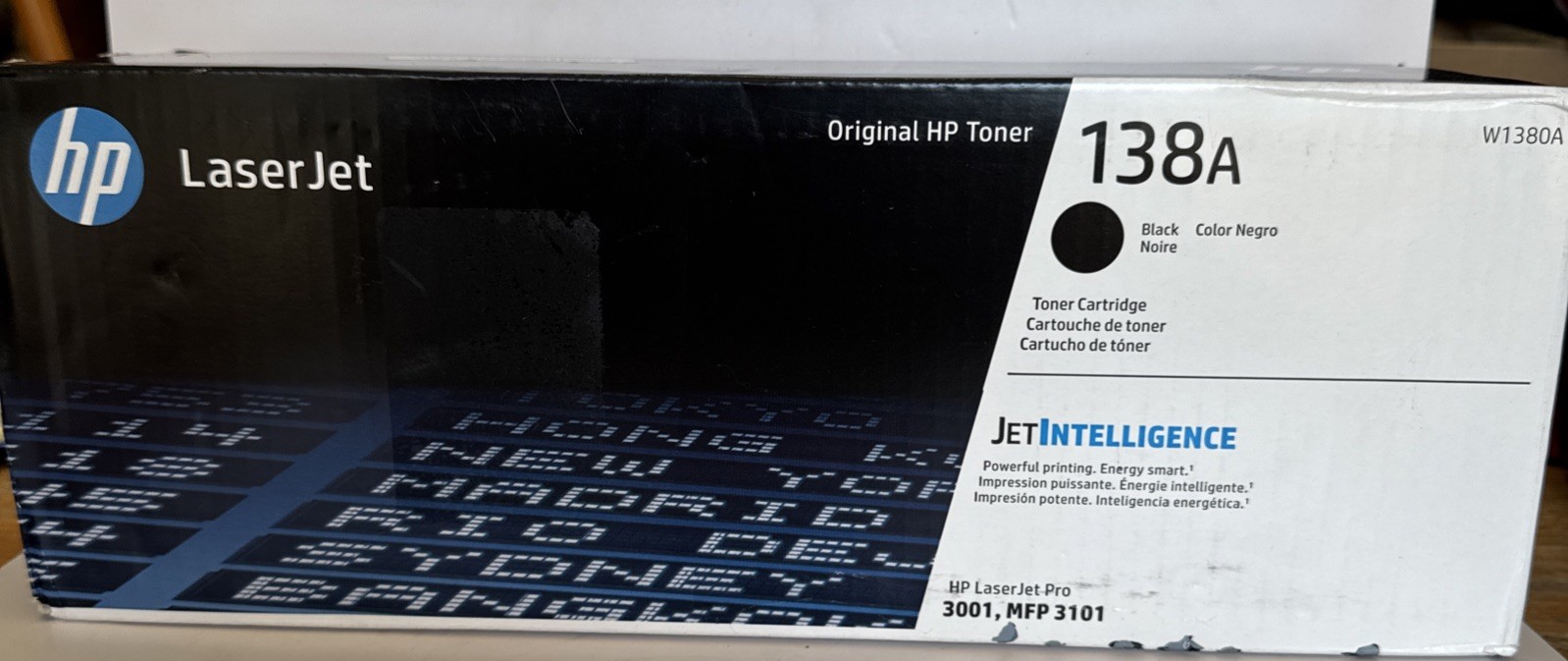 Genuine HP 138A W1380A Black Toner for Laserjet 3001 MFP 3101 New Sealed Read