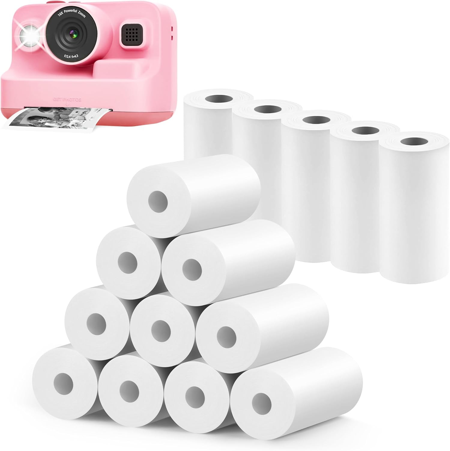 15 Rolls Instant Camera Refill Print Paper, HD Print Camera Paper