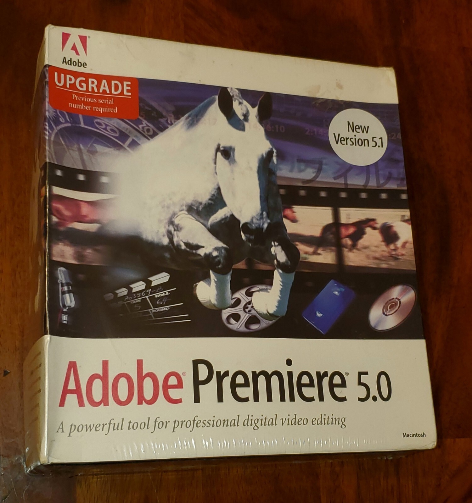  Adobe Premiere 5.0 / 5.1 Big Box Full UPGRADE Version SEALED  Macintosh NEW