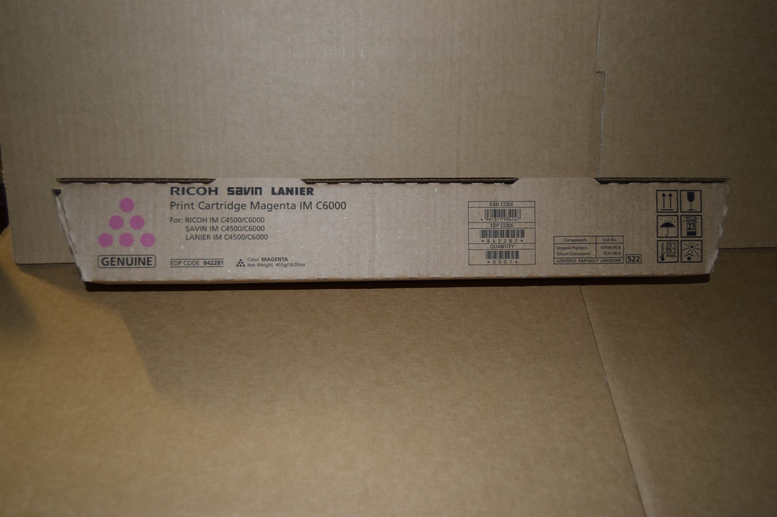 New OEM Genuine Ricoh 842281 Magenta Toner Cartridge IM C4500 IM C6000