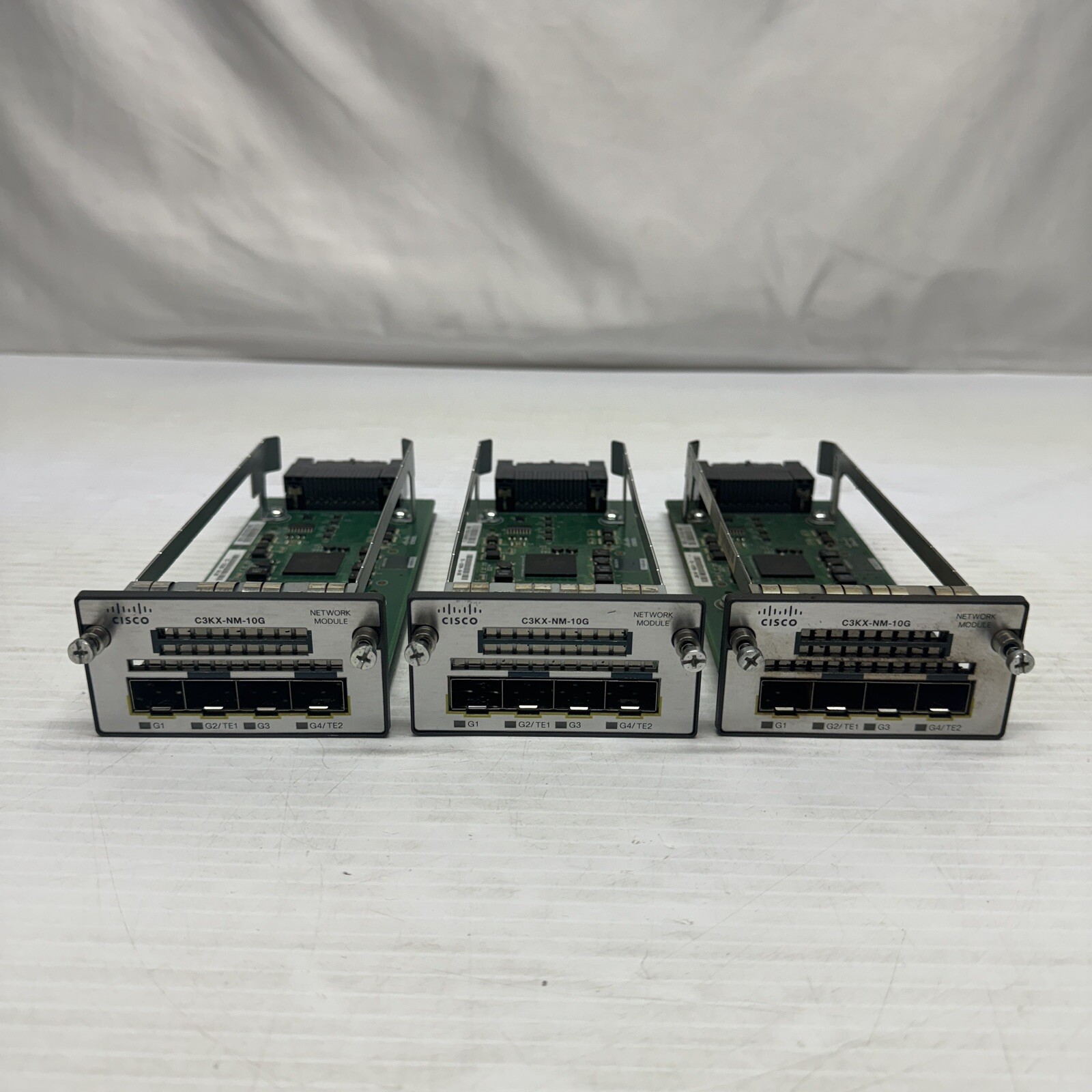 LOT OF 3 CISCO C3KX-NM-10G Genuine 2 Port 10GB SFP+ Network Module 3560X 3750X
