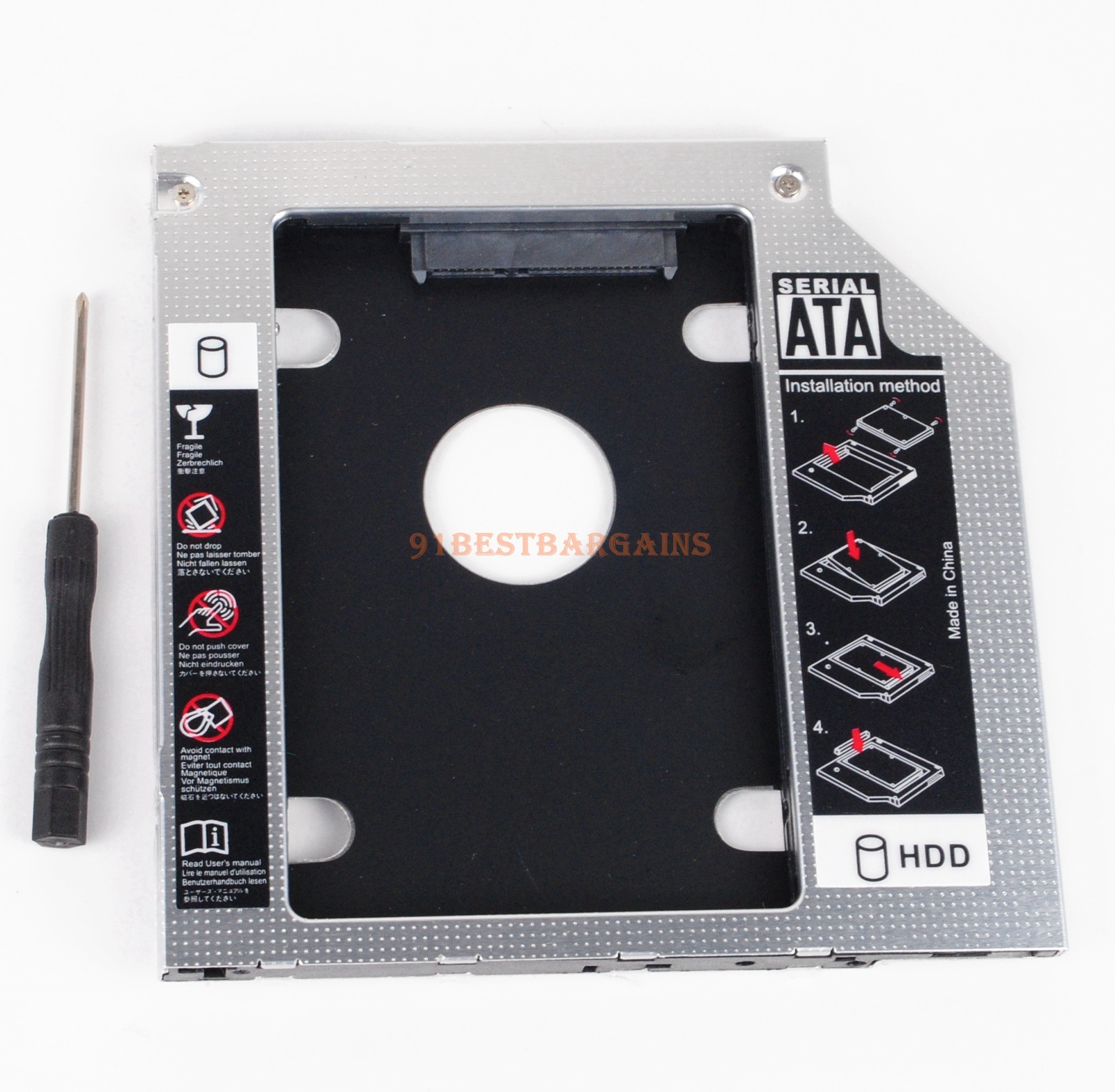 2nd HD SSD Hard Drive Caddy Ultrabay SLIM For Lenovo Y410 Y510P Y510PT Z400 Z500