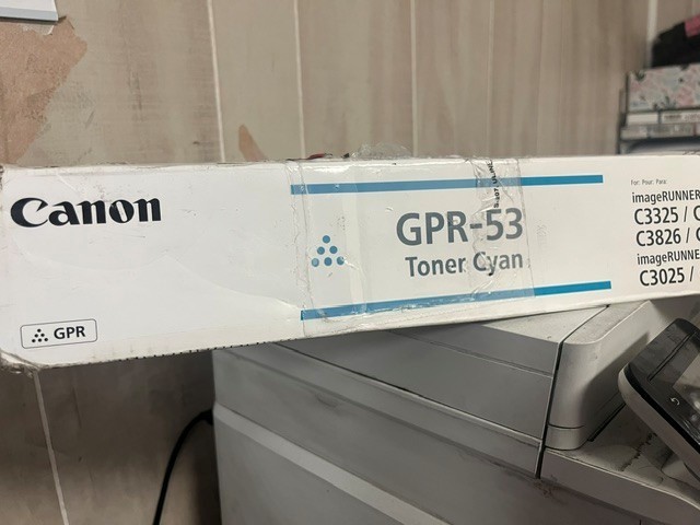 Genuine Canon GPR-53 CYAN (8525B003) Open box