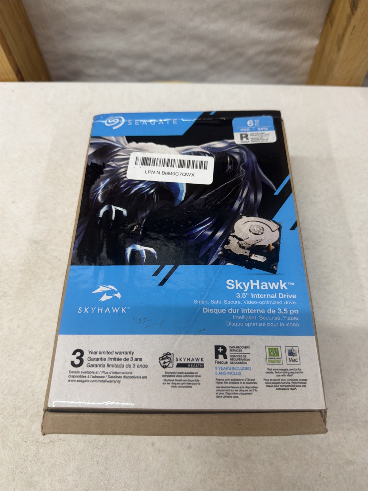 Seagate Skyhawk 6TB Video Internal Hard Drive HDD 3.5 Inch SATA 6Gb/s 25