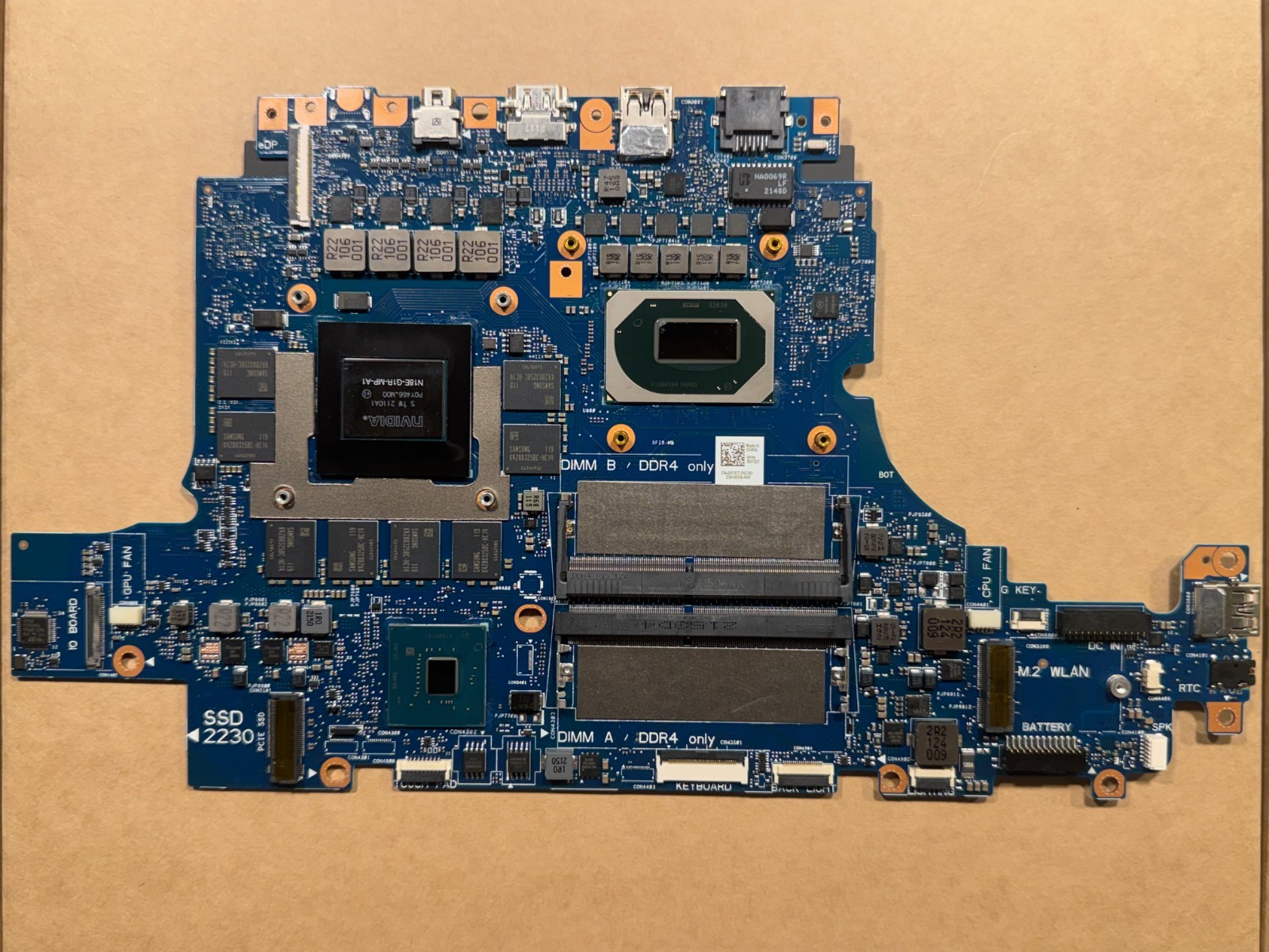 NEW Dell G7 15 7500 Motherboard Intel i7-10750H Nvidia RTX 2070 8GB VF32T