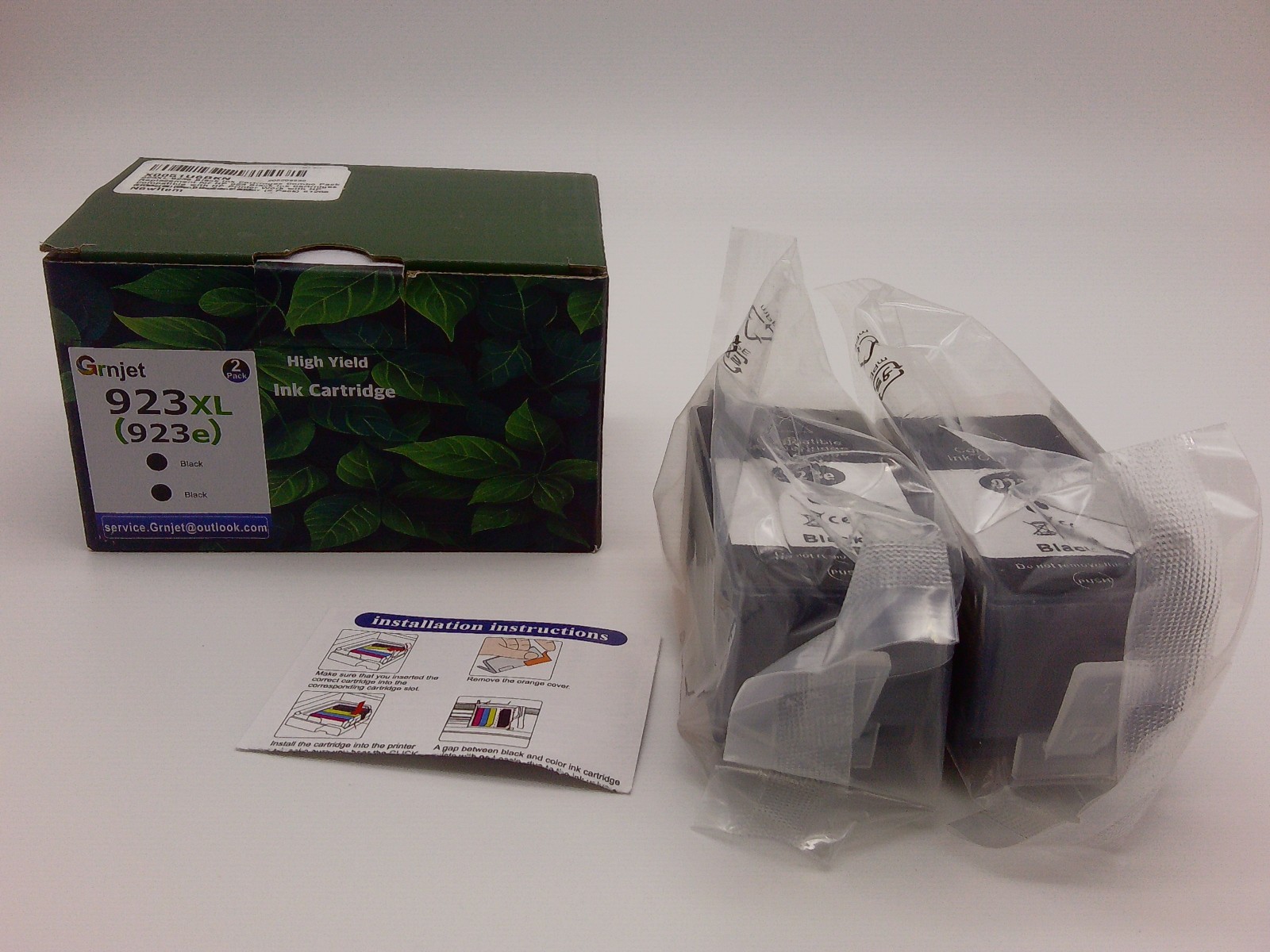 2PK Replacement Black 923e XL Ink Cartridge for HP OfficeJet Pro 8120 8138 8139