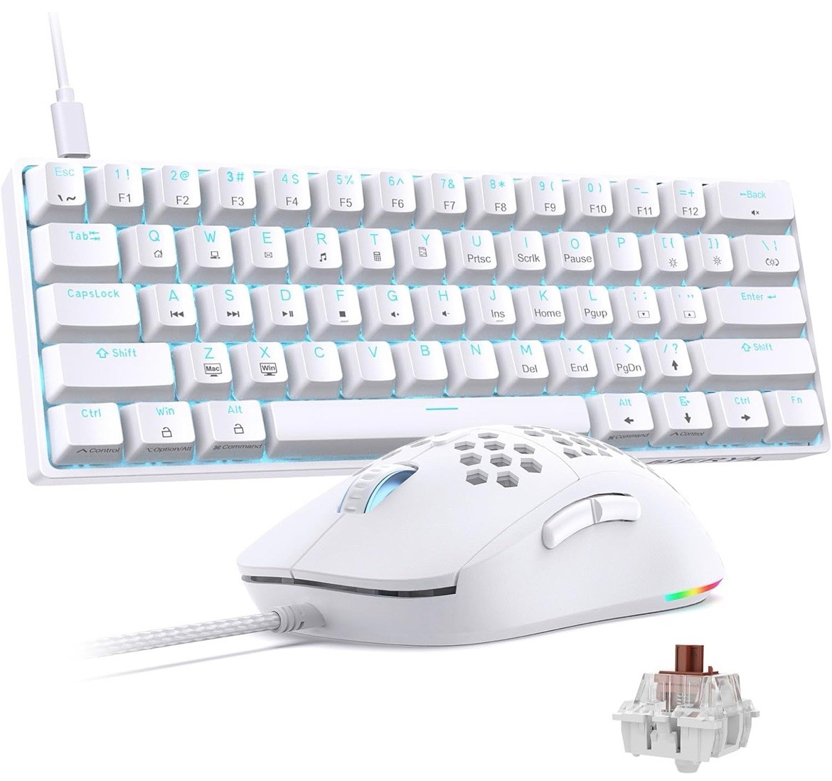 TMKB 60% Percent Keyboard Mouse Combo - Brown Switch