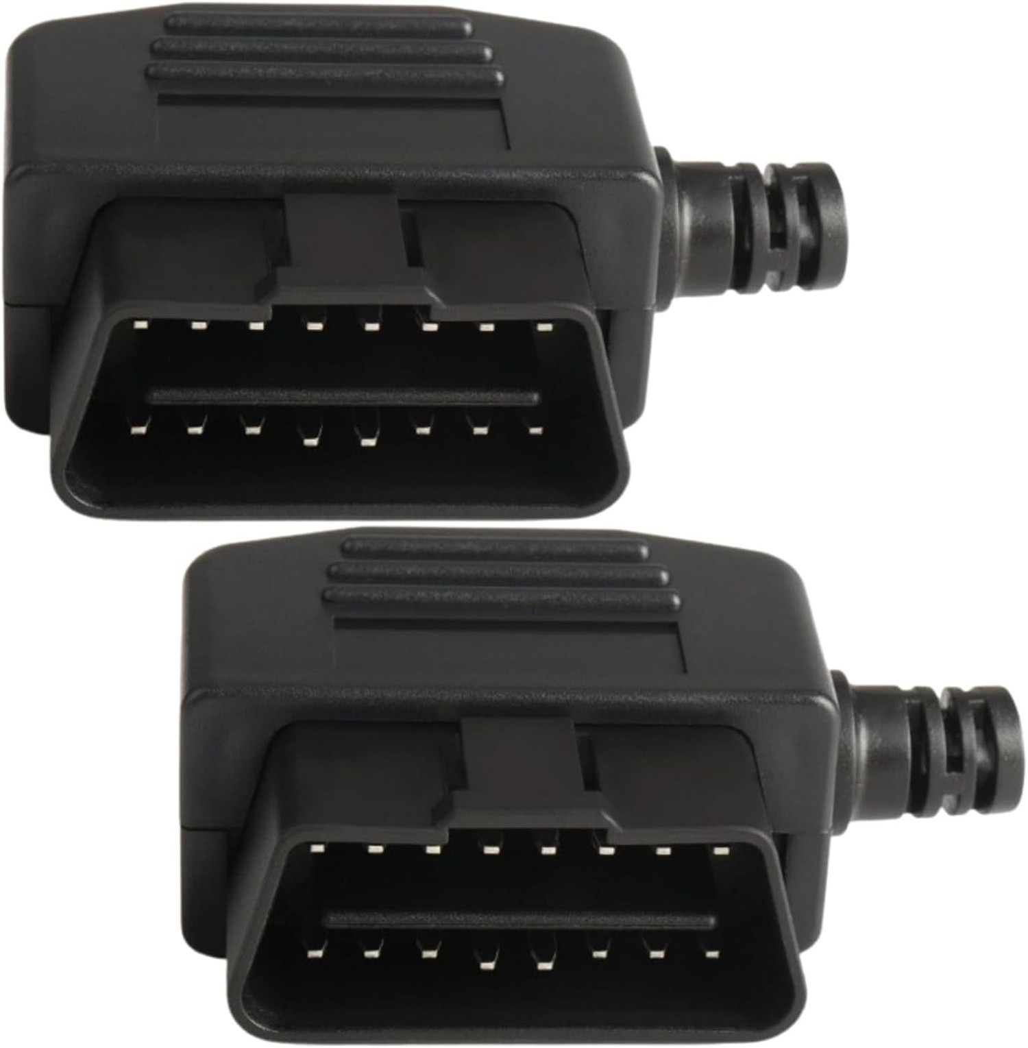 2Pcs 16 Pin OBD2 Male Connector Plug with Screws, Automobile OBD2 Connector D...