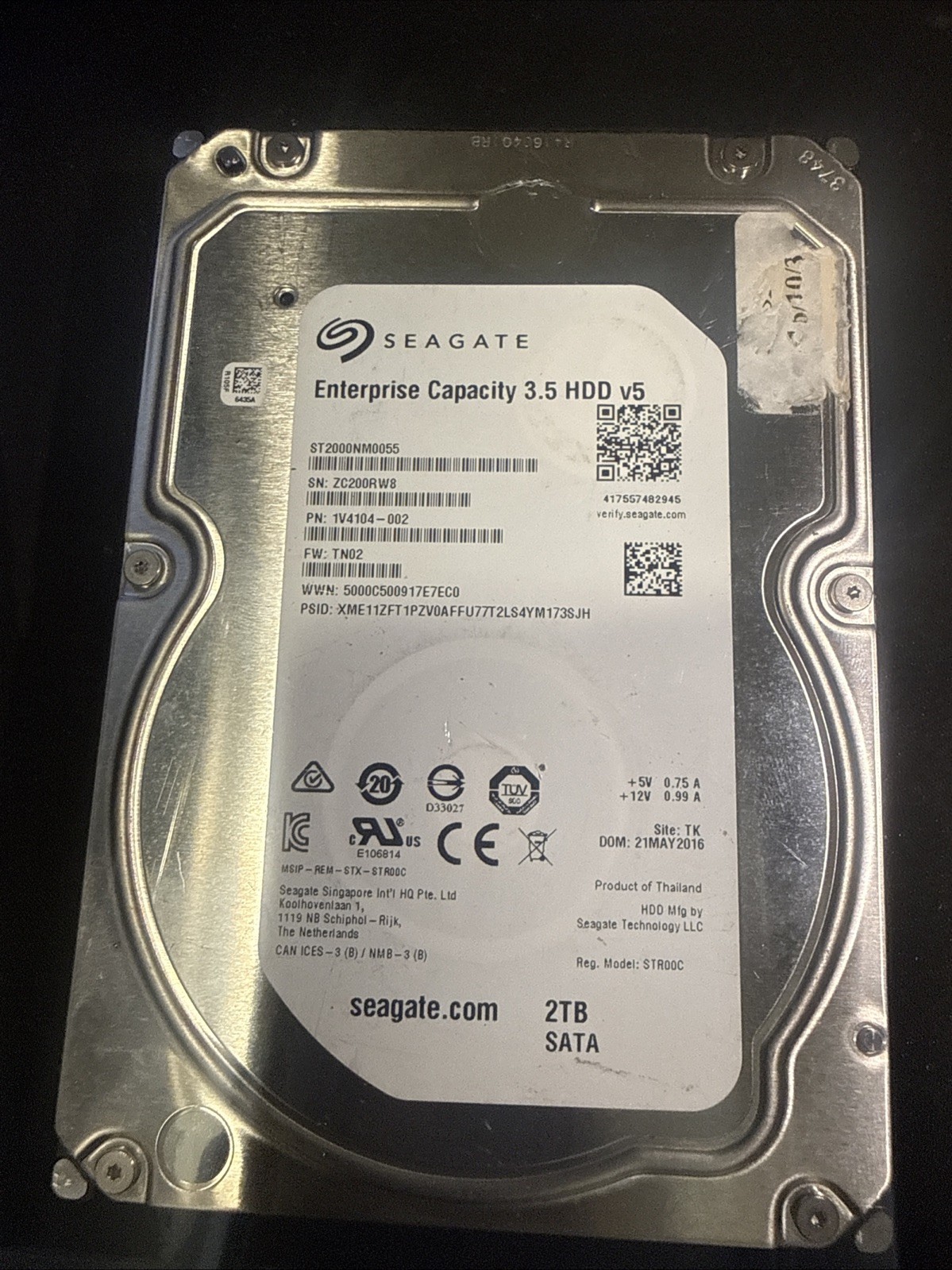 Seagate ST2000NM0055 2TB 7200RPM SATA 6Gb/s 3.5" HDD | Enterprise |