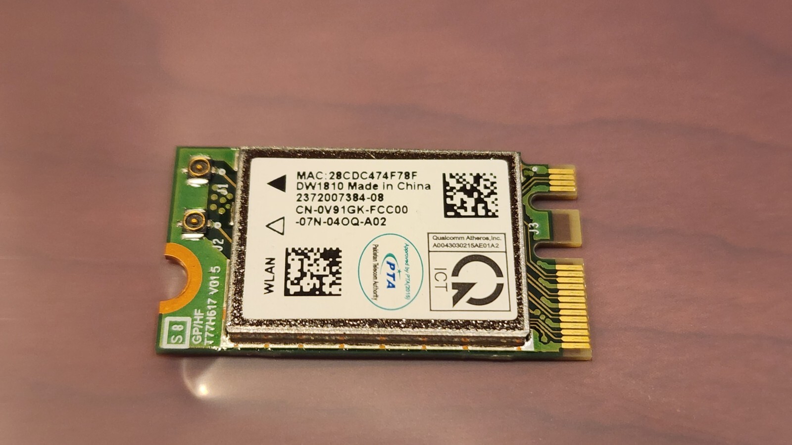 Dell Inspiron 3585 3593 Genuine Laptop WiFi Wireless Card V91GK DW1810 5545