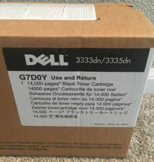 Genuine Factory Sealed DELL G7DOY High Yield Toner Cartridge 3333dn/3335dn 