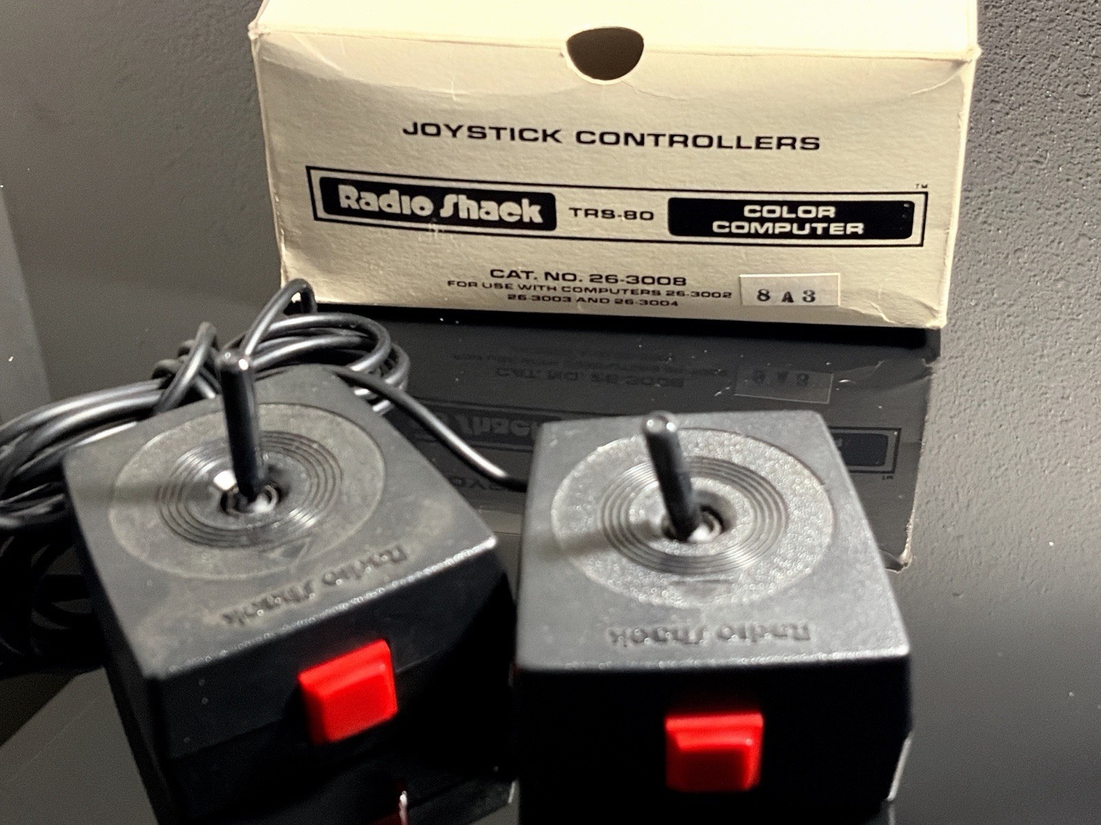 RadioShack TRS-80 Color Computer Joystick Controllers (2) w/ Box MPN 26-3008
