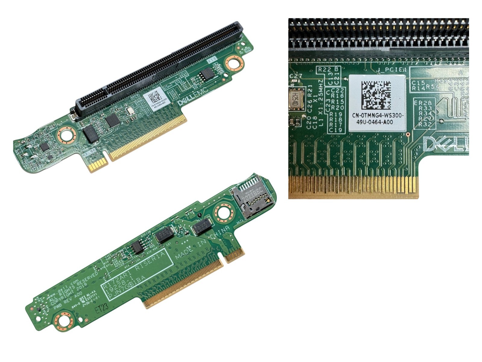EMC Dell PowerEdge Riser Card PCIe x16 PCI  C6400 C6520 0TMNG4 TMNG4