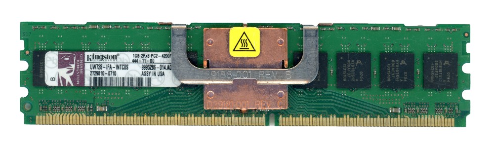 KINGSTON 1GB DDR2 2Rx8 PC2-4200F 533MHz UW728-IFA-INTC0S 9995286-014.A00LF ECC 