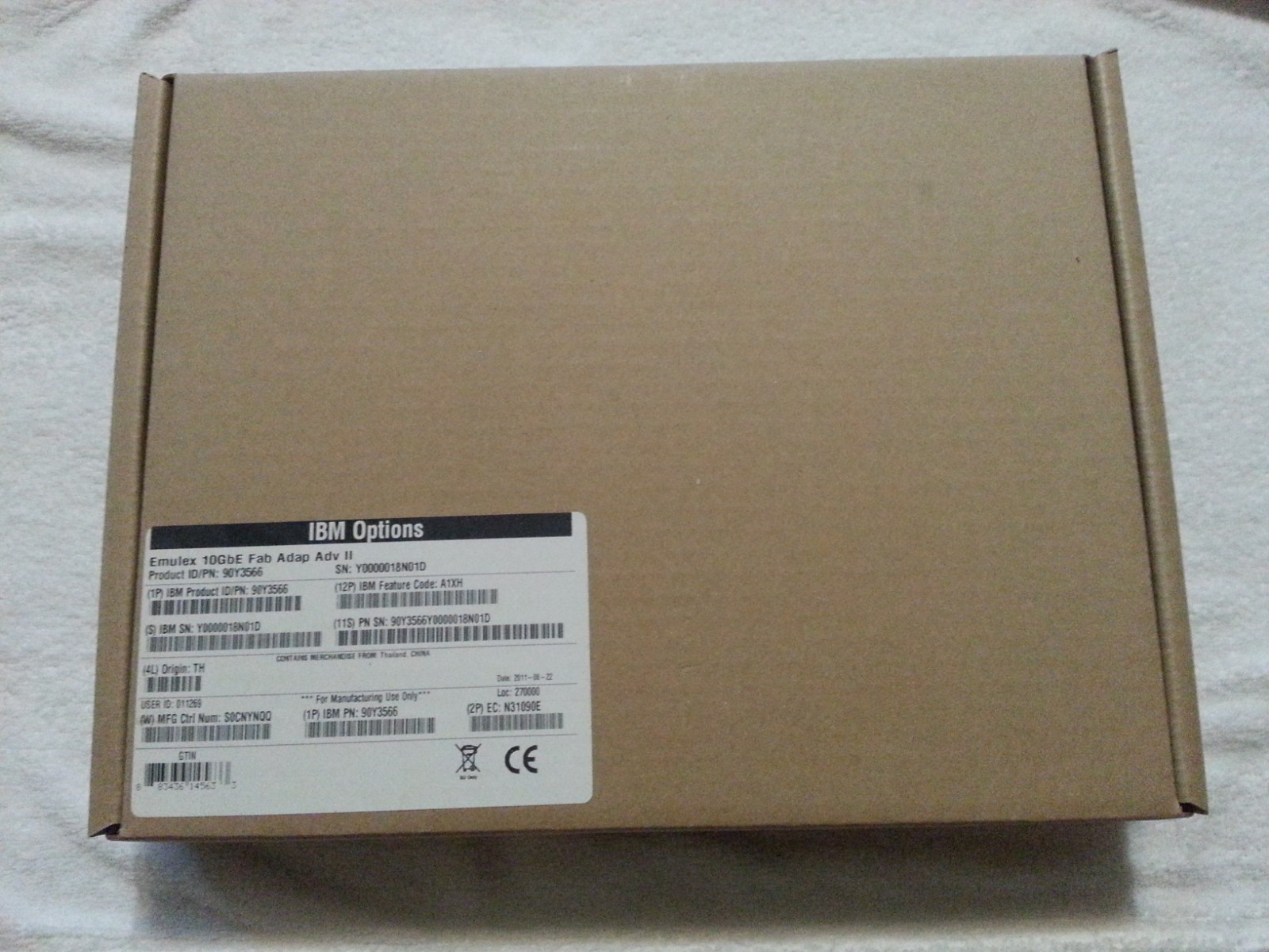 IBM Emulex 10Gbe Virtual Adapter 90Y3566 Advanced II 