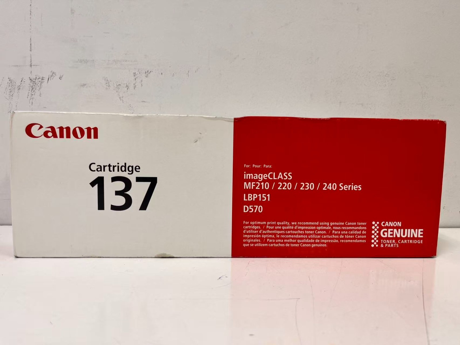GENUINE Canon 137 Black Toner Cartridge, 9435B001, Brand New,OEM