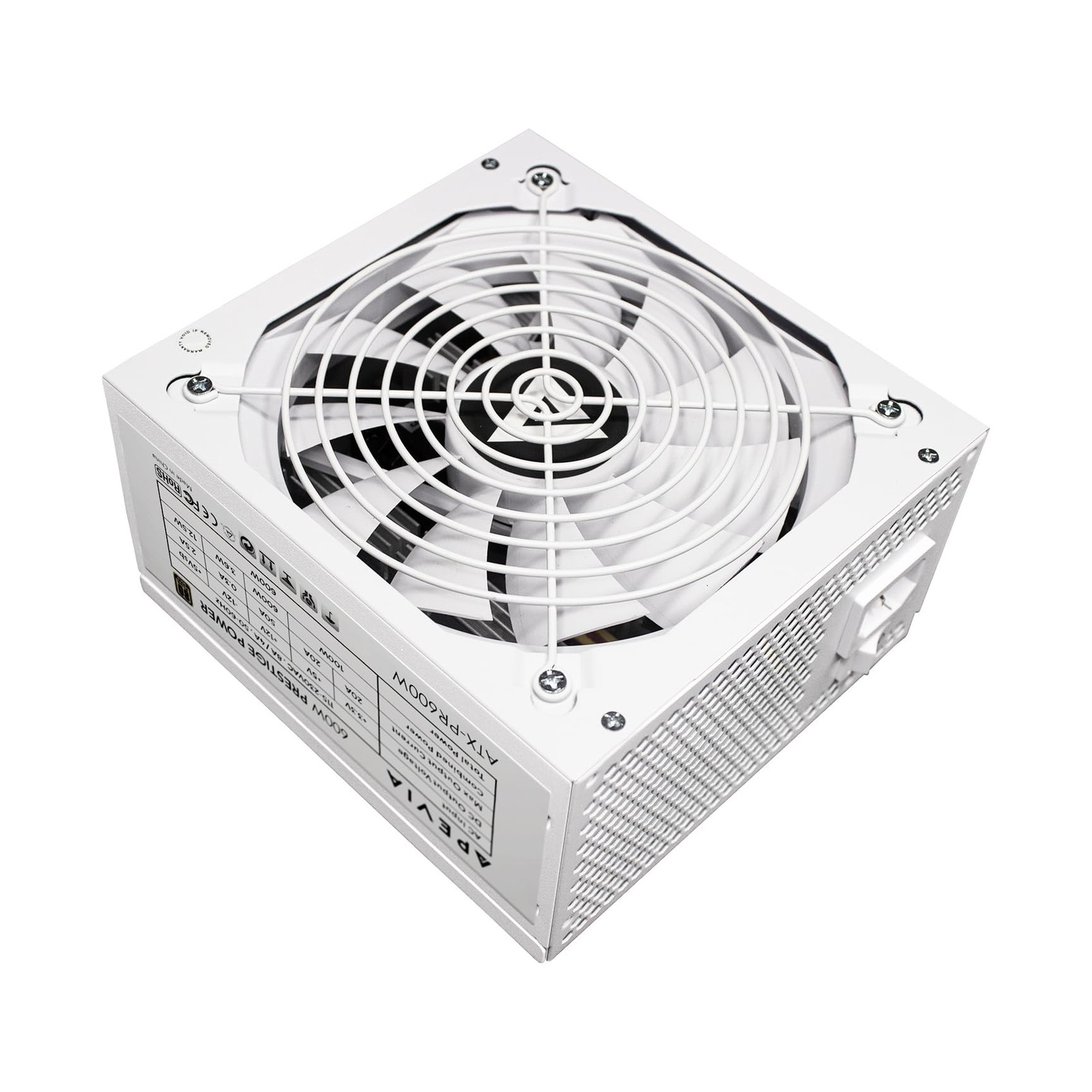ATX-PR600W-WH Prestige 600W 80+ Gold Certified, RoHS Compliance, Active Gaming