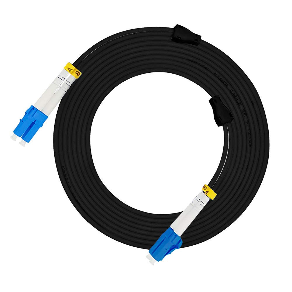100M LC to LC Outdoor Armored Duplex SM Fiber Optic Cable Jumper Optical Patch C