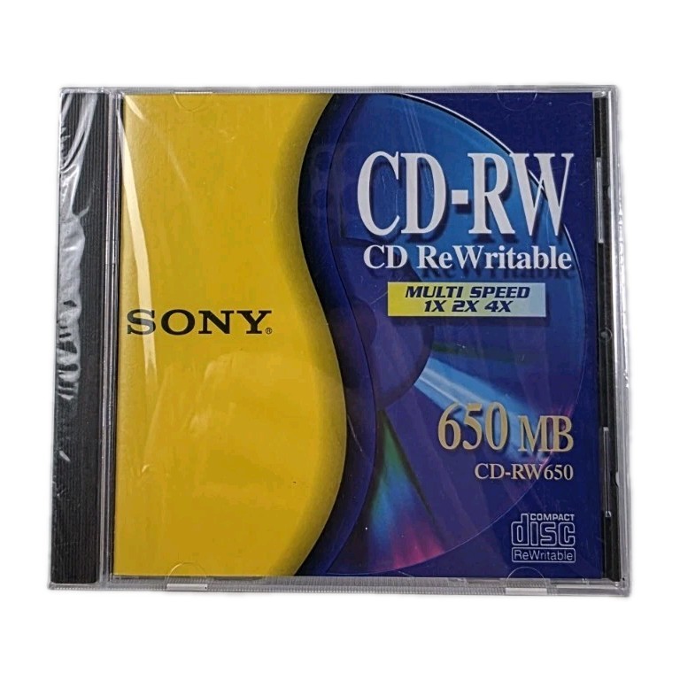 Sony CD-RW ReWritable 650 MB Multi Speed 1X 2X 4X New Sealed