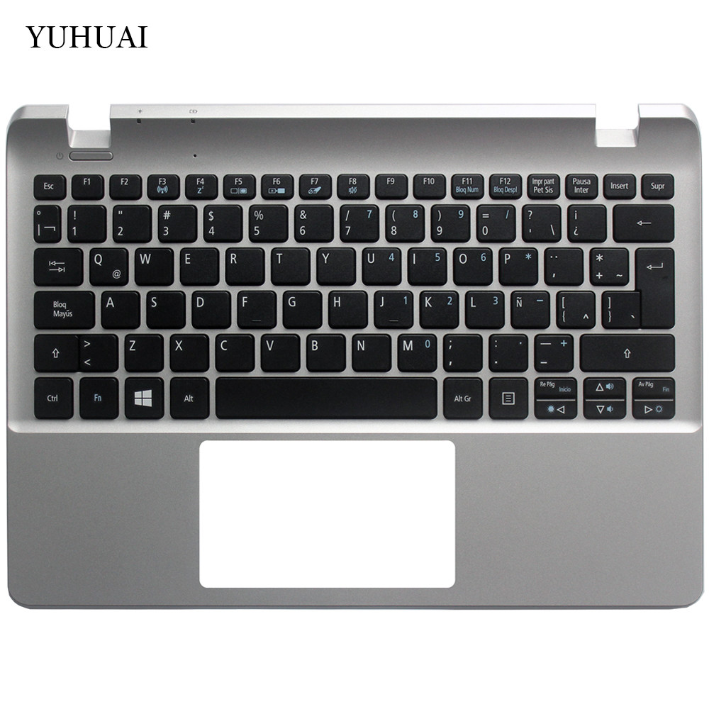 New Acer Aspire E3-111 V3-111 Silver Latin Case Palmrest & Keyboard NK L1117.043