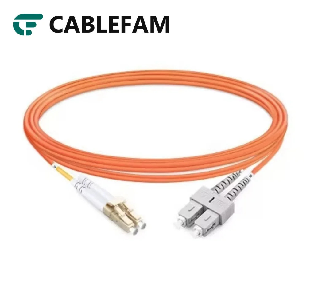 5M LC UPC-SC UPC Duplex OM2 50/125 Fiber Cable Patch Cord LSZH 2.0mm LAN