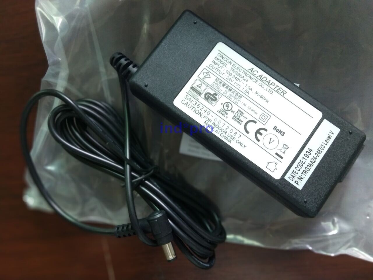 1pc new power adapter TRG36A24-24E03