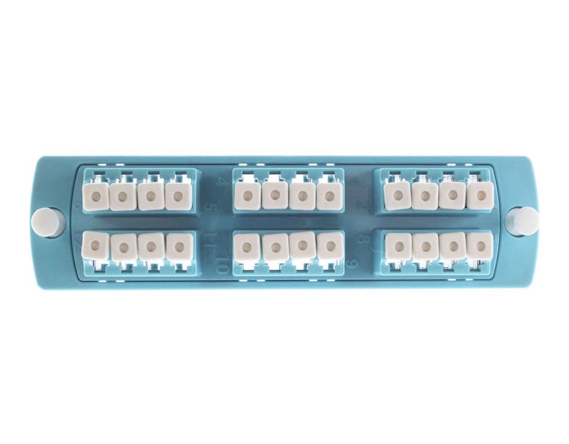 Leviton 5F100-4QL 24 Strand LC Fiber Optic Adapter Panel *2 Pack