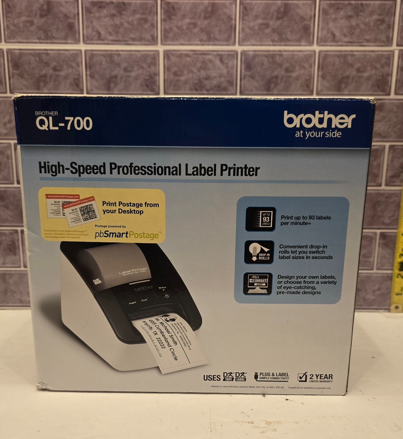 Brother QL-700 High-Speed Professional Label Printer *Tested & Working*