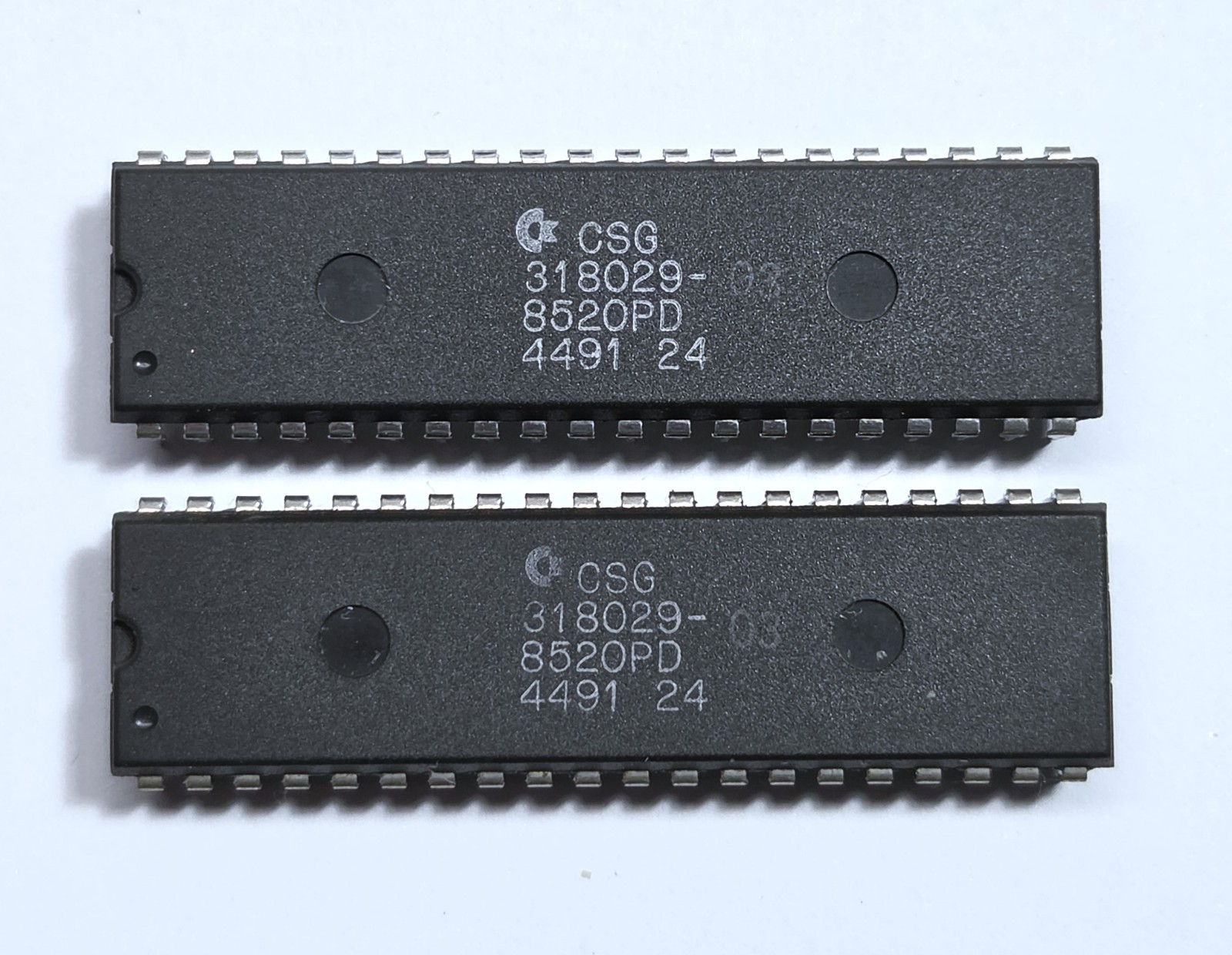2 x CSG/MOS 8520 CIA Chip PAIR for Commodore AMIGA Fully Tested #4491 500/3000