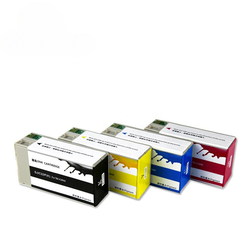 4-color Compatible Ink Cartridge Set for Epson TM-C3510 Label Printer