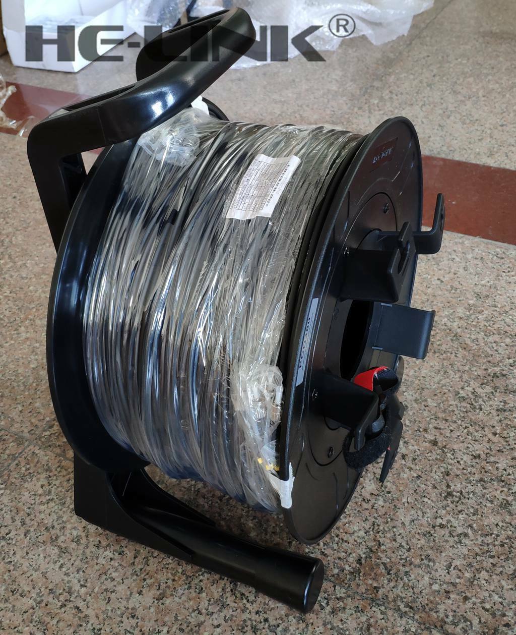 500M LC-LC Outdoor Armored Singlemode 12 Strands with Fiber Tactical Cable Reel