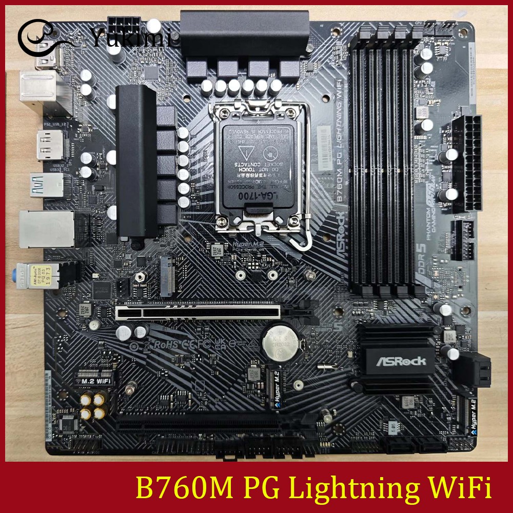 FOR ASROCK B760M PG Lightning WiFi DDR5*4 LGA1700 256GB Micro ATX Ｍotherboard