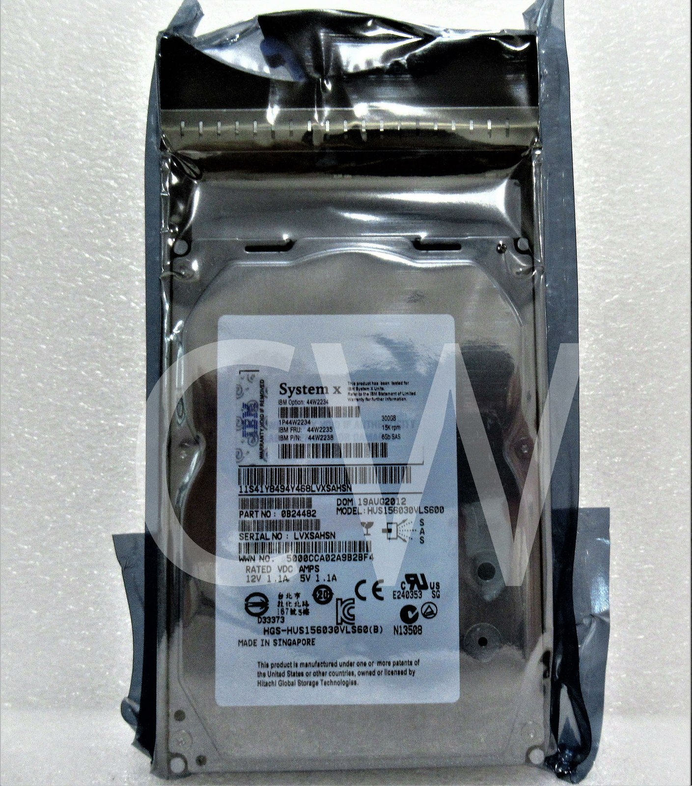 44W2235 44W2234 44W2238 IBM 300GB 15000RPM 6Gbps 3.5" SAS SERVER HDD Hard Drive