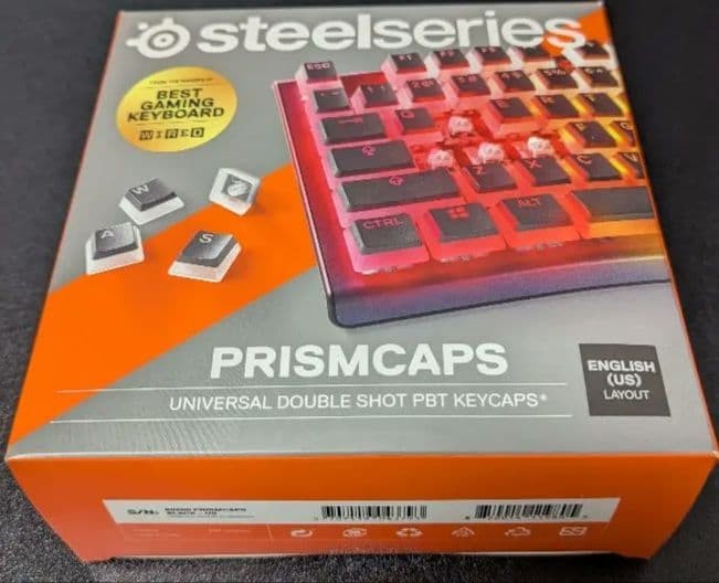 SteelSeries PrismCaps Black US PBT Keycaps Used